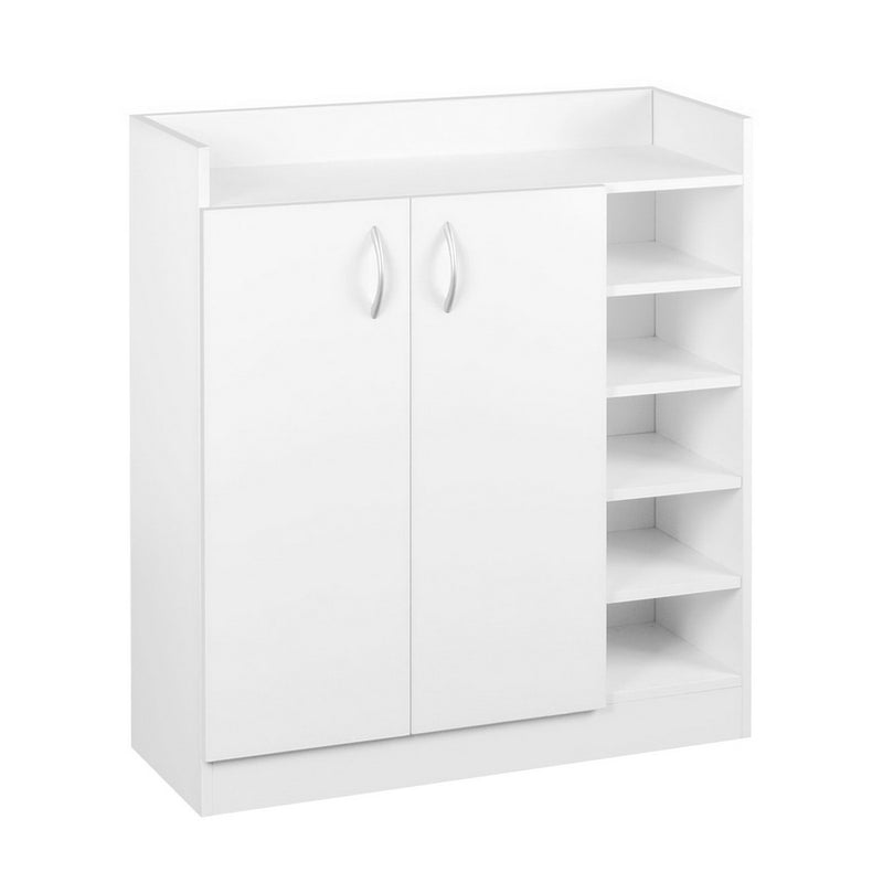 Artiss 2 Doors Shoe Cabinet Storage Cupboard - White