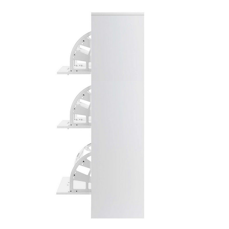 Artiss 3 Tier Shoe Cabinet - White