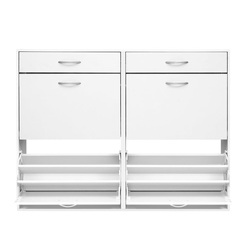 Artiss 36 Pairs Shoe Cabinet Rack Organisers Storage Shelf Drawer Cupboard White