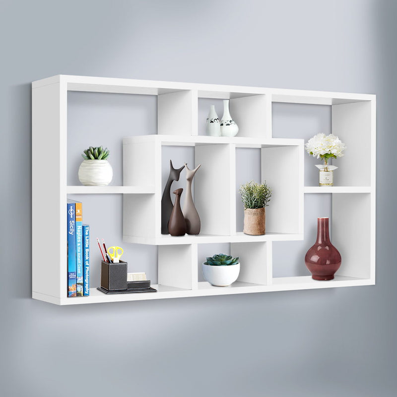 Artiss Floating Wall Shelf DIY Mount Storage Bookshelf Display Rack White