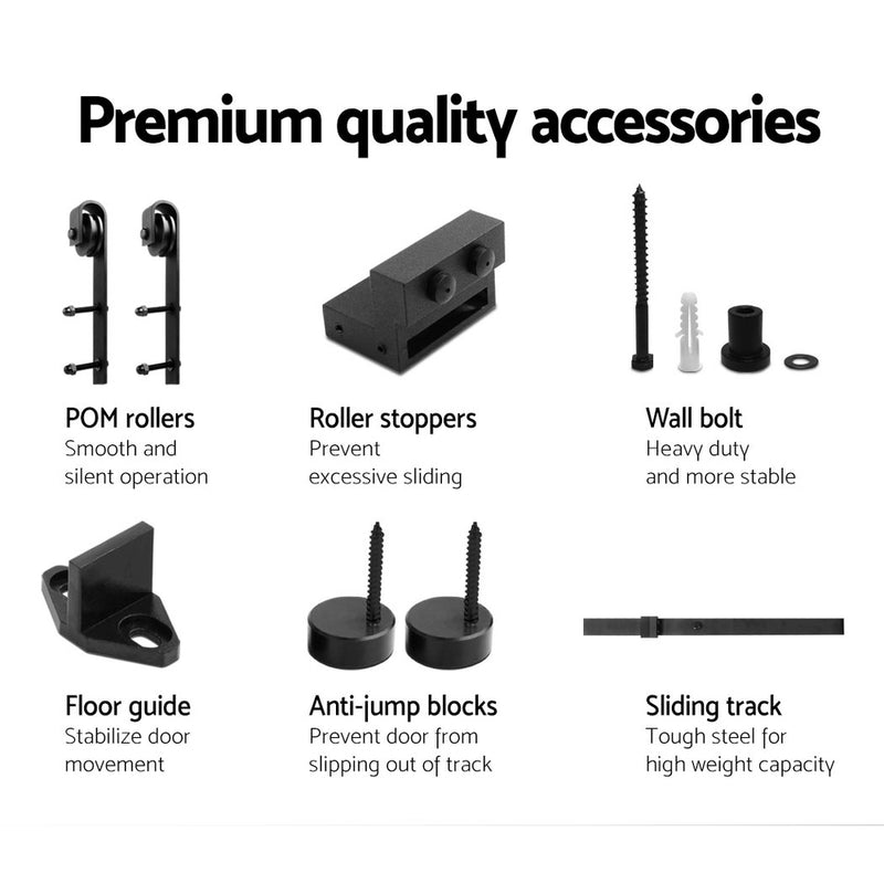 Sliding Barn Door Hardware - Black