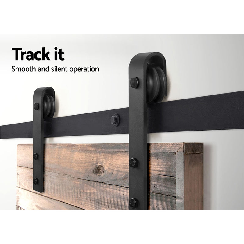 4M Sliding Barn Door Hardware - Black