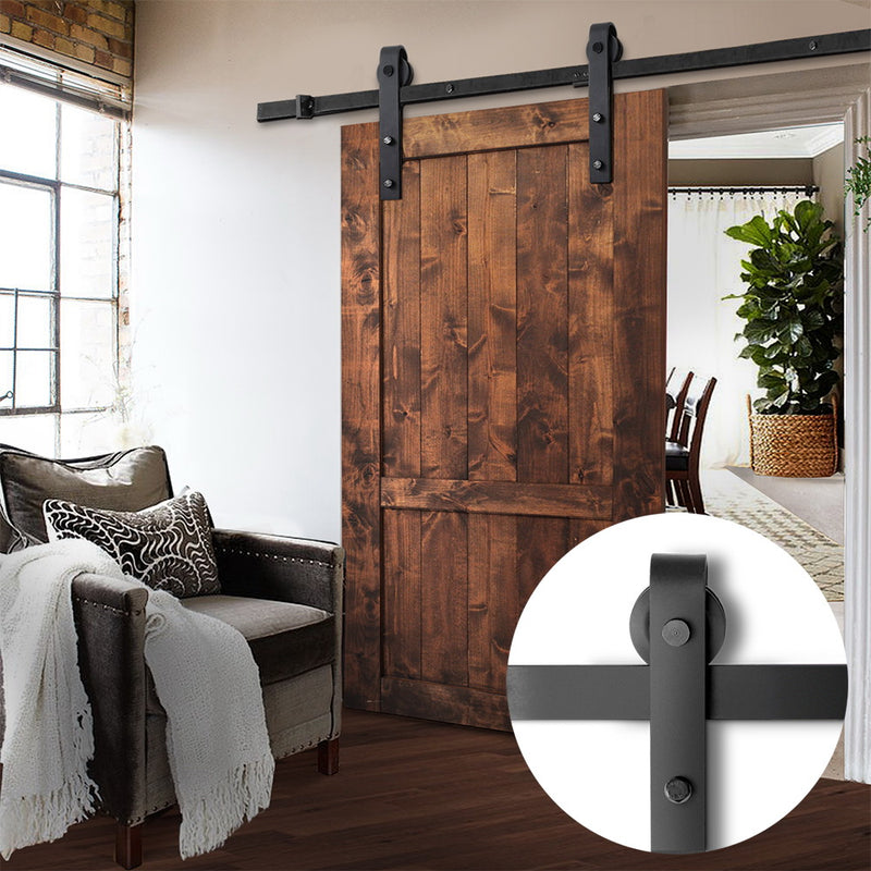 4M Sliding Barn Door Hardware - Black