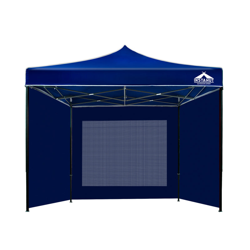 Instahut Gazebo Pop Up Marquee 3x3m Folding Wedding Tent Gazebos Shade Blue