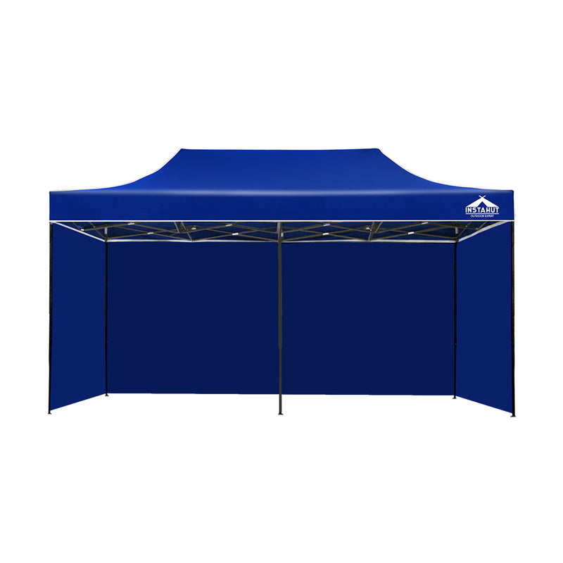 Instahut Gazebo Pop Up Marquee 3x6m Folding Wedding Tent Gazebos Shade Blue