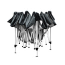 Instahut Gazebo Pop Up Marquee 3x3 Wedding Side Mesh Wall Outdoor Gazebos Black