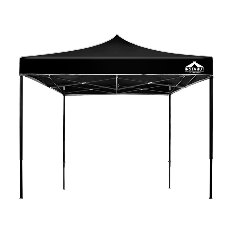 Instahut Gazebo Pop Up Marquee 3x3m Outdoor Tent Folding Wedding Gazebos Black