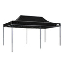 Instahut Gazebo Pop Up Marquee 3x6m Outdoor Tent Folding Wedding Gazebos Black