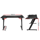 Artiss Gaming Desk Computer Desks Table Study Home Ofiice RGB LED Light 120CM