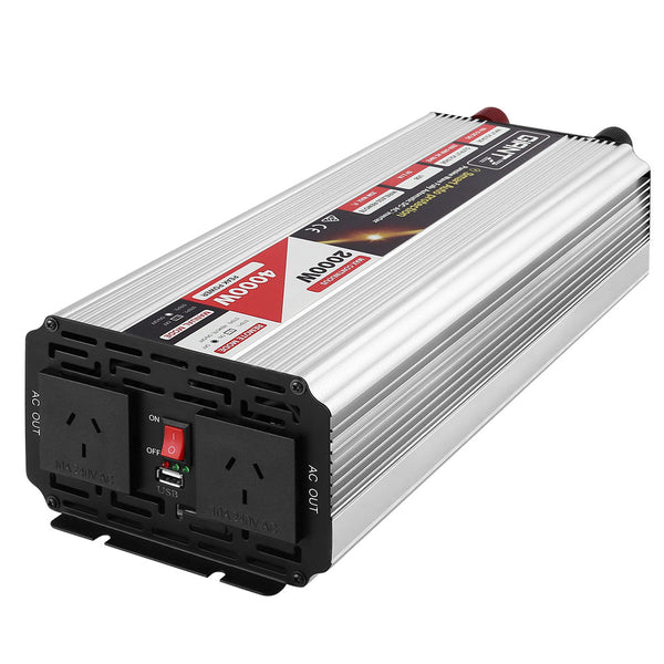 Giantz Power Inverter 2000W or 4000W Pure Sine Wave 12V-240V Camping Boat Caravan