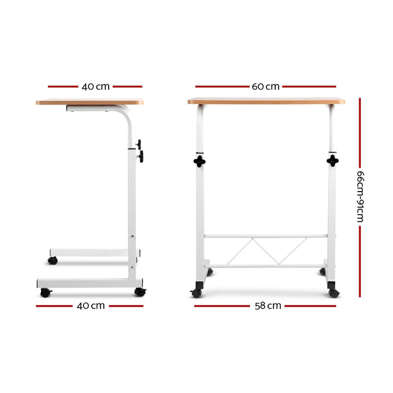 Artiss Laptop Table Desk Portable - Light Wood