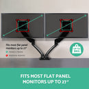 Artiss Monitor Arm Mount Dual Gas Black