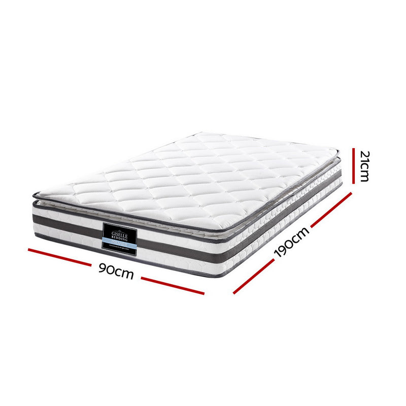 Giselle Bedding Normay Bonnell Spring Mattress 21cm Thick Single