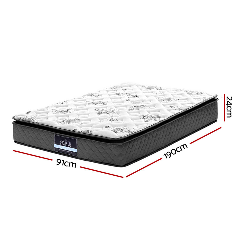 Giselle Bedding Rocco Bonnell Spring Mattress 24cm Thick Single