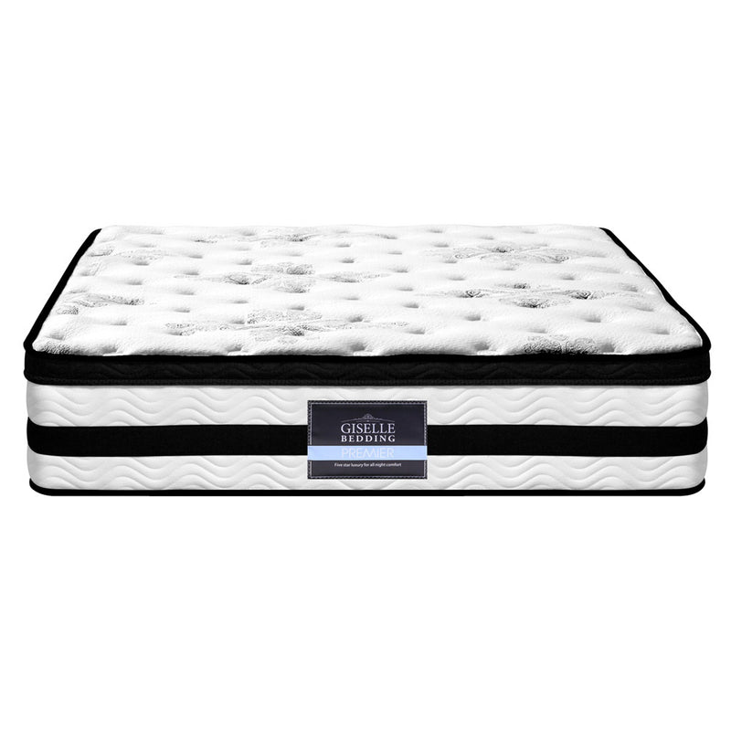 Giselle Bedding Algarve Euro Top Pocket Spring Mattress 34cm Thick Queen