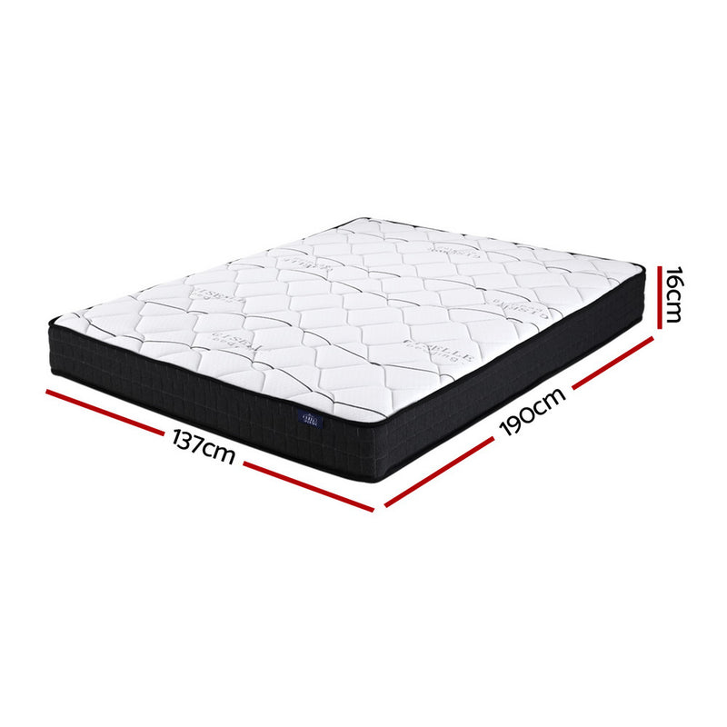 Giselle Bedding Glay Bonnell Spring Mattress 16cm Thick Double