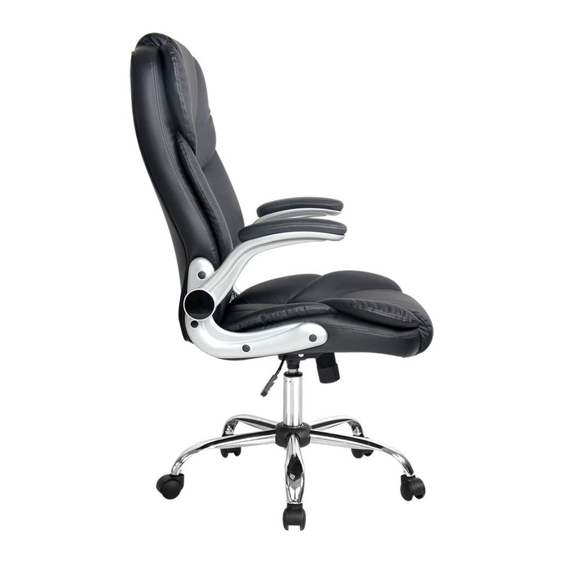 PU Leather Executive Office Desk Chair - Black