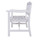 Gardeon Wooden Garden Bench 3 Seat Patio Furniture Timber Outdoor Lounge Chair White