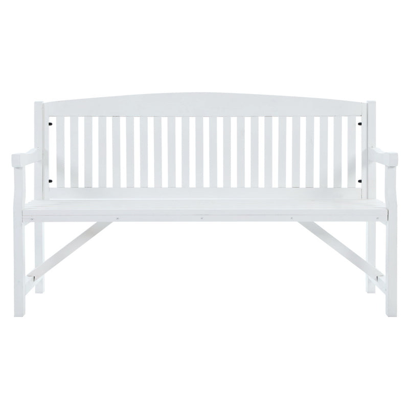 Gardeon Wooden Garden Bench Chair Outdoor Furniture Patio Deck 3 Seater White