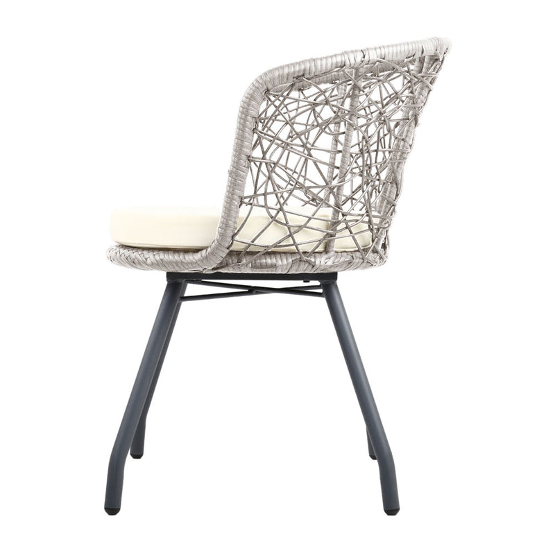 Gardeon Outdoor Patio Chair and Table - Grey