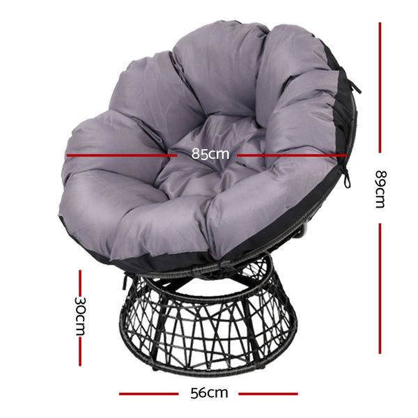 Gardeon Papasan Chair - Black