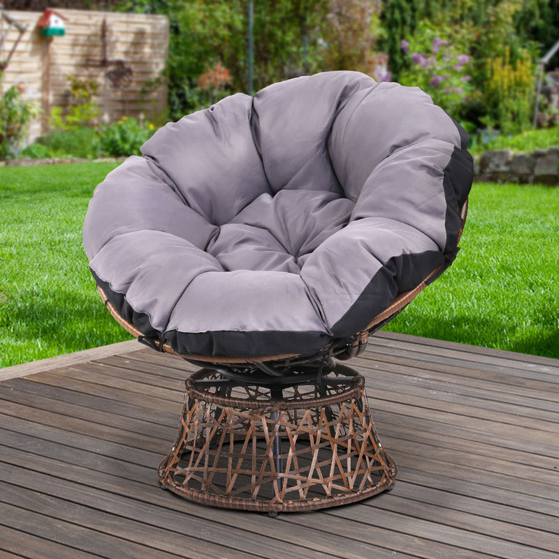 Gardeon Papasan Chair - Brown