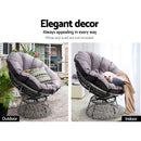 Gardeon Papasan Chair - Grey