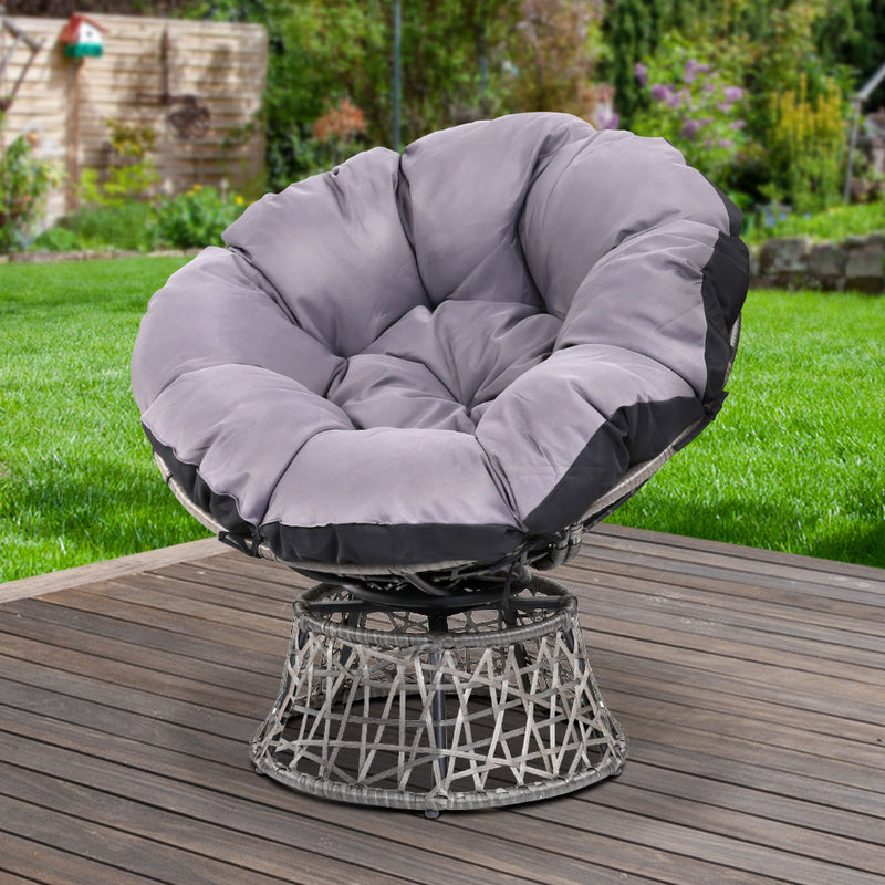 Gardeon Papasan Chair - Grey