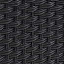 Sun lounge Recliner Chair Wicker Lounger Sofa Day Bed Outdoor Furniture Patio Garden Cushion Ottoman Black Gardeon