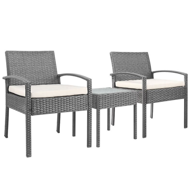 Gardeon 3-piece Outdoor Set - Grey