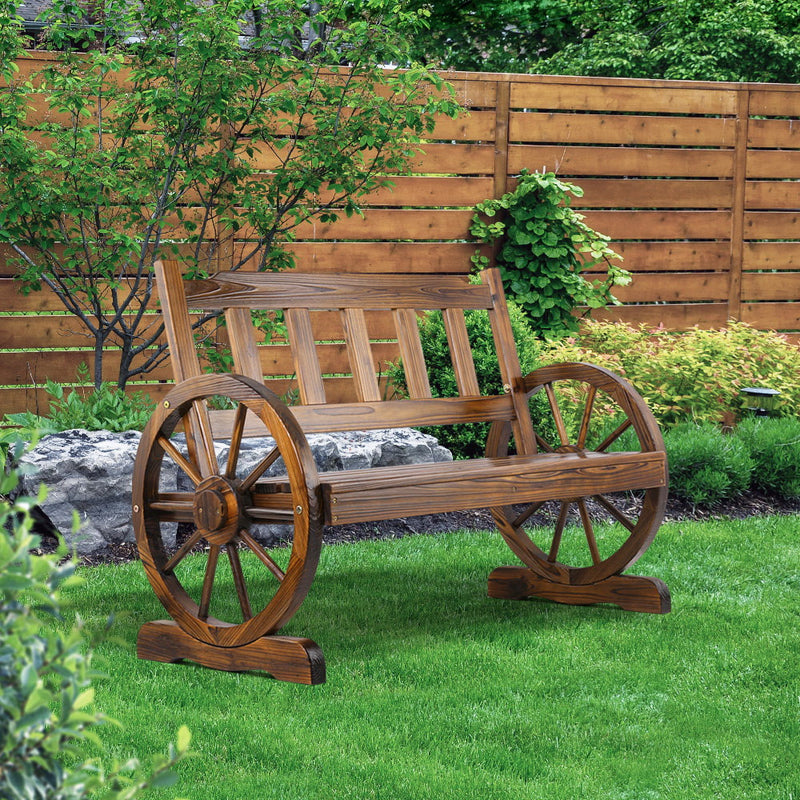 Gardeon Wooden Wagon Wheel Chair