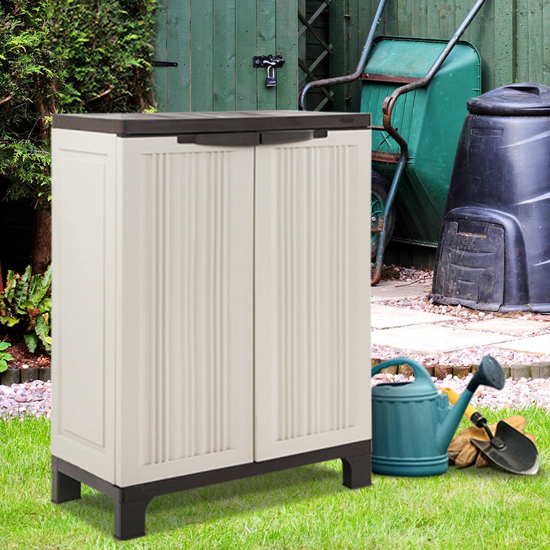 Gardeon Outdoor Storage Cabinet Lockable Cupboard Garage 92cm