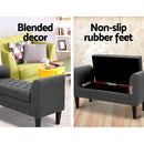 Artiss Fabric Storage Ottoman - Grey