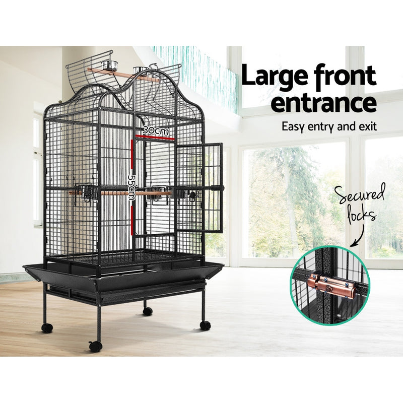 i.Pet Bird Cage Pet Cages Aviary 168CM Large Travel Stand Budgie Parrot Toys