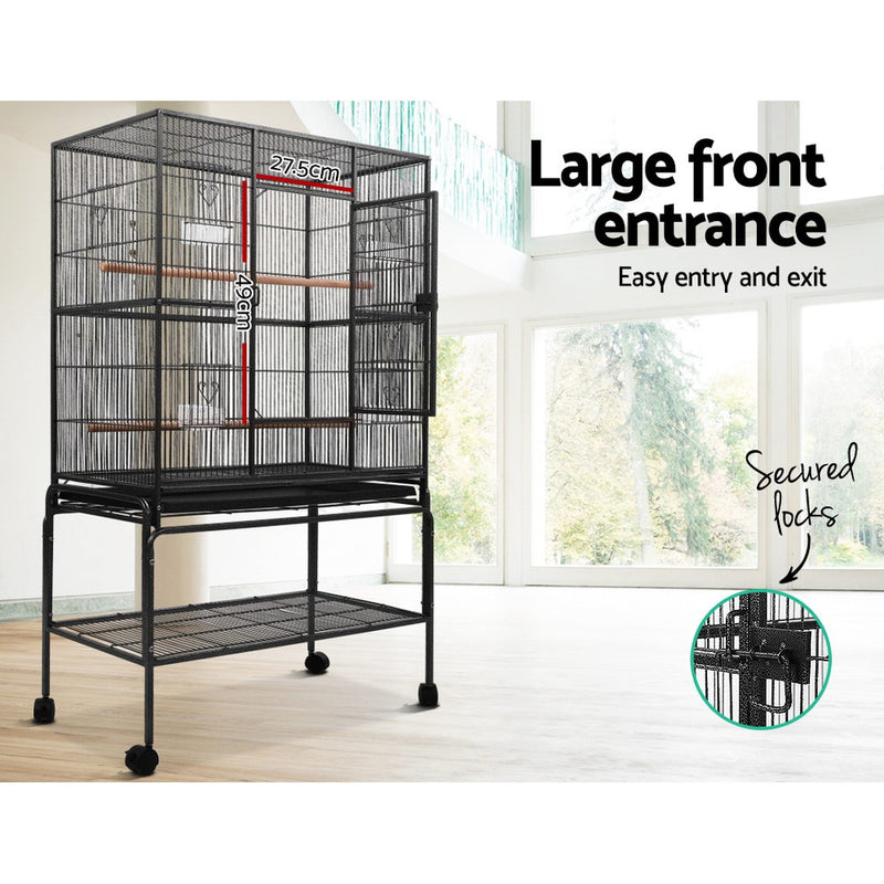 i.Pet Bird Cage Pet Cages Aviary 137CM Large Travel Stand Budgie Parrot Toys