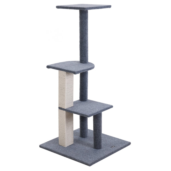 i.Pet Cat Tree 124cm Trees Scratching Post Scratcher Tower Condo House Furniture Wood Steps