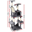 i.Pet Cat Tree 171cm Trees Scratching Post Scratcher Tower Condo House Furniture Wood