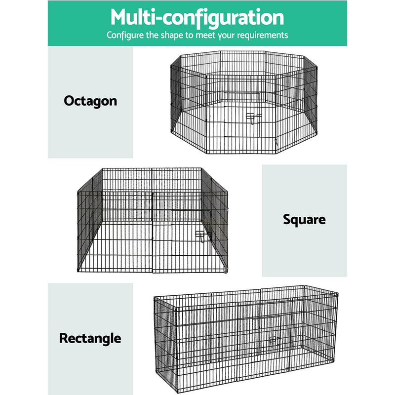 i.Pet 30" 8 Panel Pet Dog Playpen Puppy Exercise Cage Enclosure Play Pen Fence