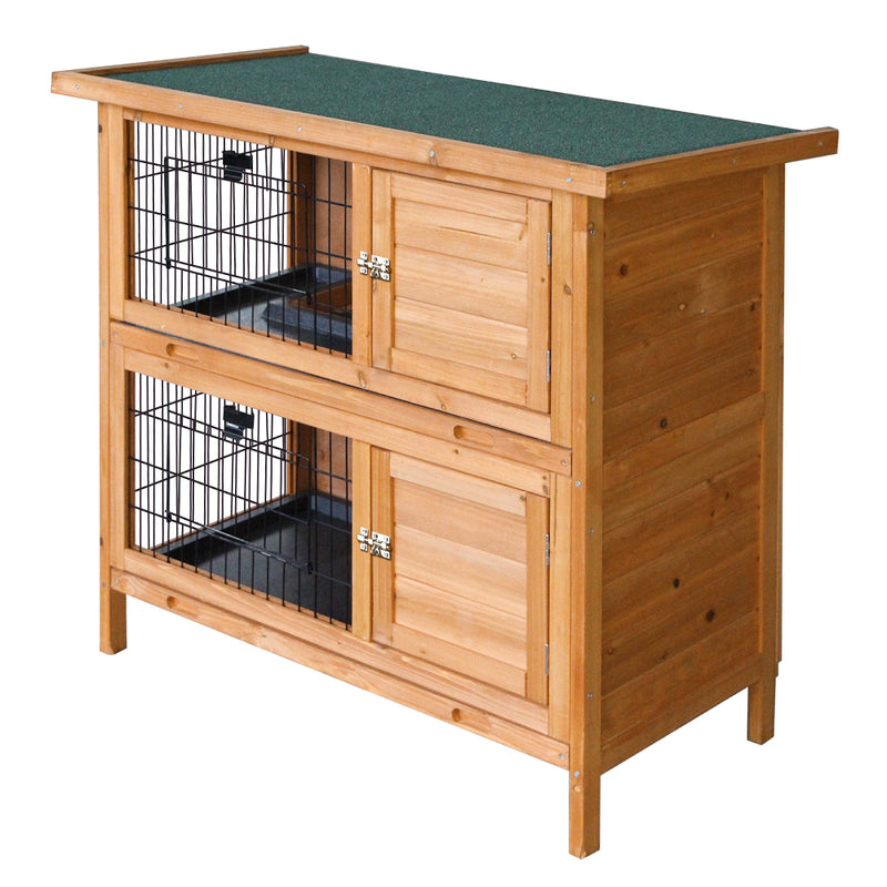 i.Pet 2 Storey Wooden Rabbit Hutch