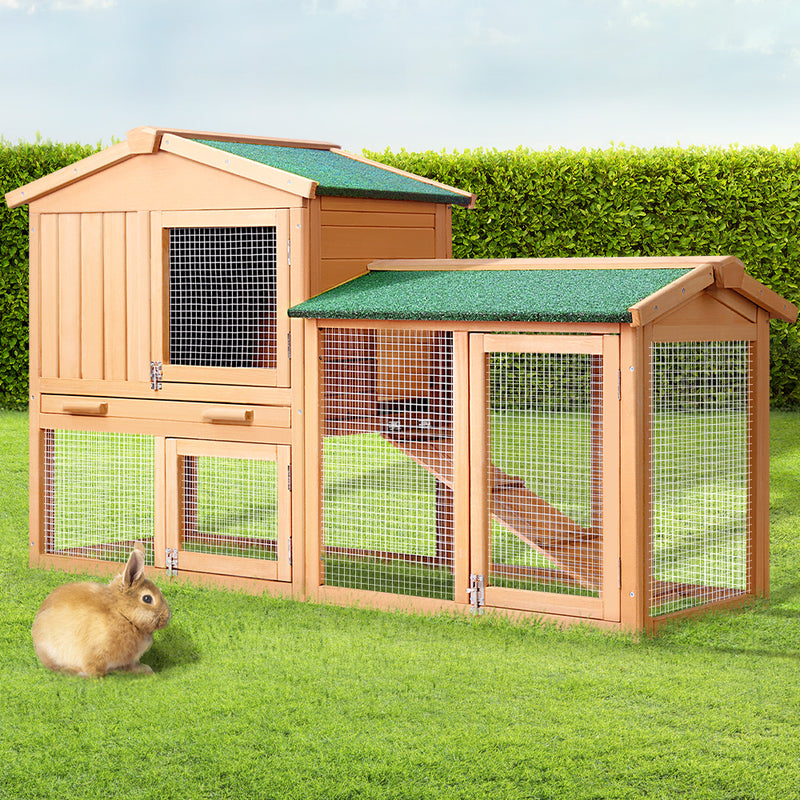 i.Pet 138cm Wide Wooden Pet Coop