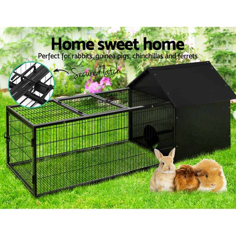 i.Pet Rabbit Cage Hutch Cages Indoor Outdoor Hamster Enclosure Pet Metal Carrier 162CM Length