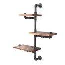Artiss Display Shelves Bookshelf Pipe Shelf Rustic Industrial Floating Wall Shelves DIY Brackets