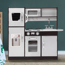 Keezi Kids Kitchen Set Pretend Play Food Sets Childrens Utensils Toys Black