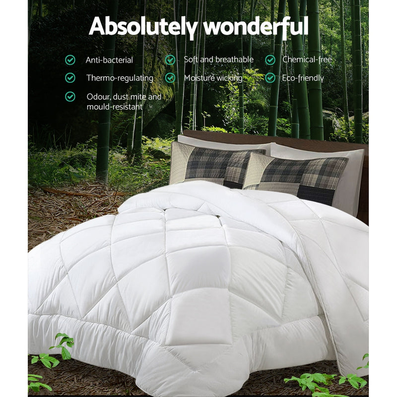 Giselle Bedding Bamboo Microfiber Microfibre Quilt Duvet Cover Doona Winter King