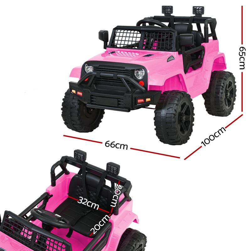 Rigo Kids Ride On Car Electric 12V Car Toys Jeep Battery Remote Control Pink