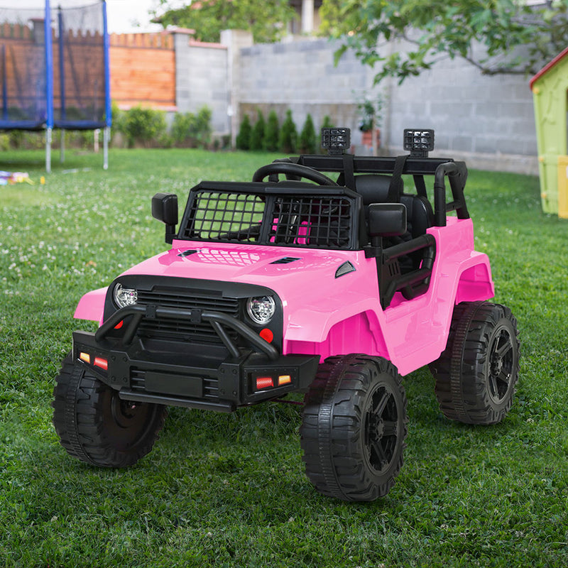 Rigo Kids Ride On Car Electric 12V Car Toys Jeep Battery Remote Control Pink