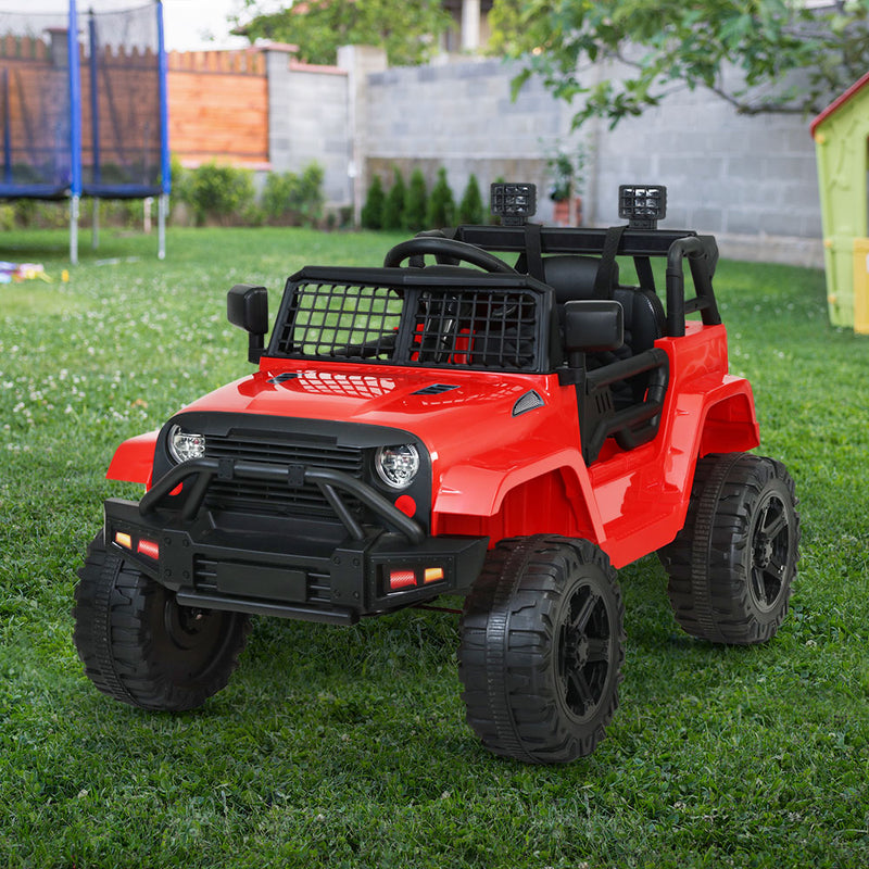 Rigo Kids Ride On Car Electric 12V Car Toys Jeep Battery Remote Control Red