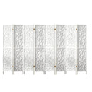 Artiss Clover Room Divider Screen Privacy Wood Dividers Stand 8 Panel White