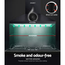 Devanti Pyramid Range Hood Rangehood 600mm 60cm Kitchen Canopy Black