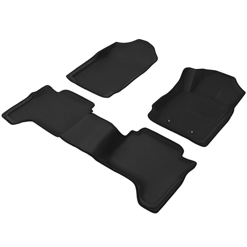 Weisshorn Mazda BT50 Car Floor Mats Dual Crew Cab 2012 - 2018 3D Rubber BT-50